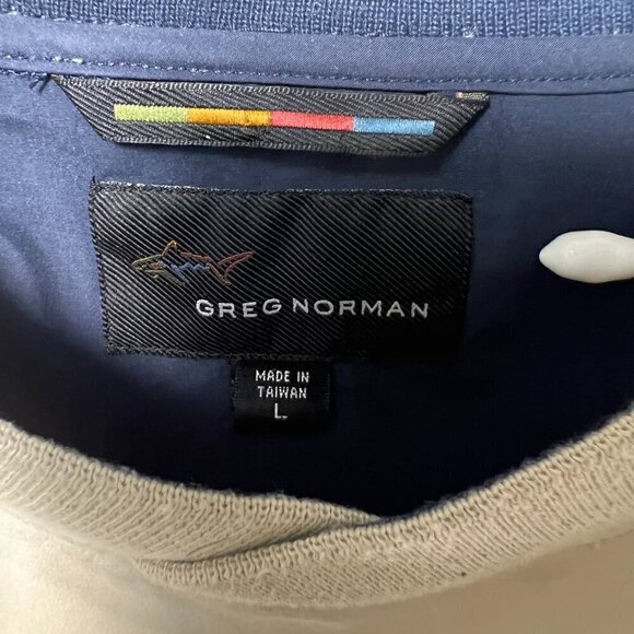 Greg Norman Long Sleeve Golf Pullover V Neck Lightweight Rain Wind Resistant Lg - Picture 9 of 9